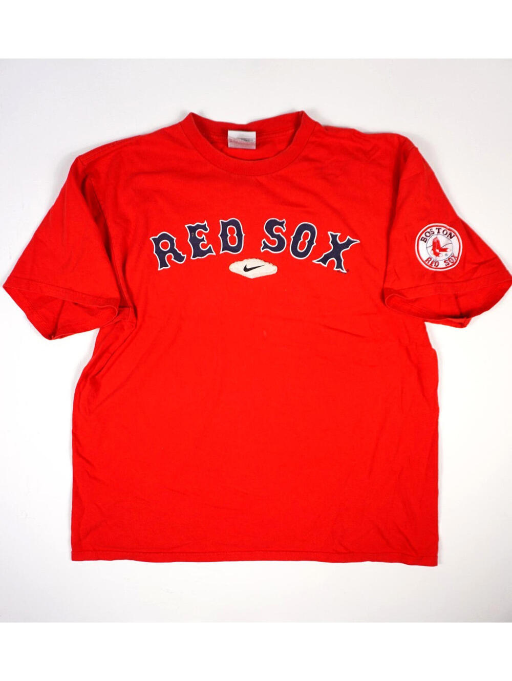Vintage Nike Boston Red Sox T Shirt Medium Mens 90s MLB Baseball Centre Swoosh